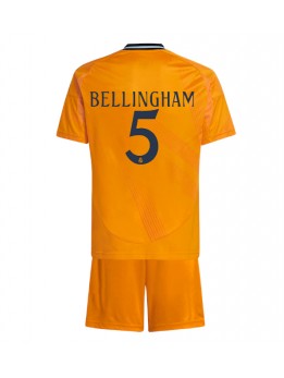 Billige Real Madrid Jude Bellingham #5 Bortedraktsett Barn 2024-25 Kortermet (+ Korte bukser)